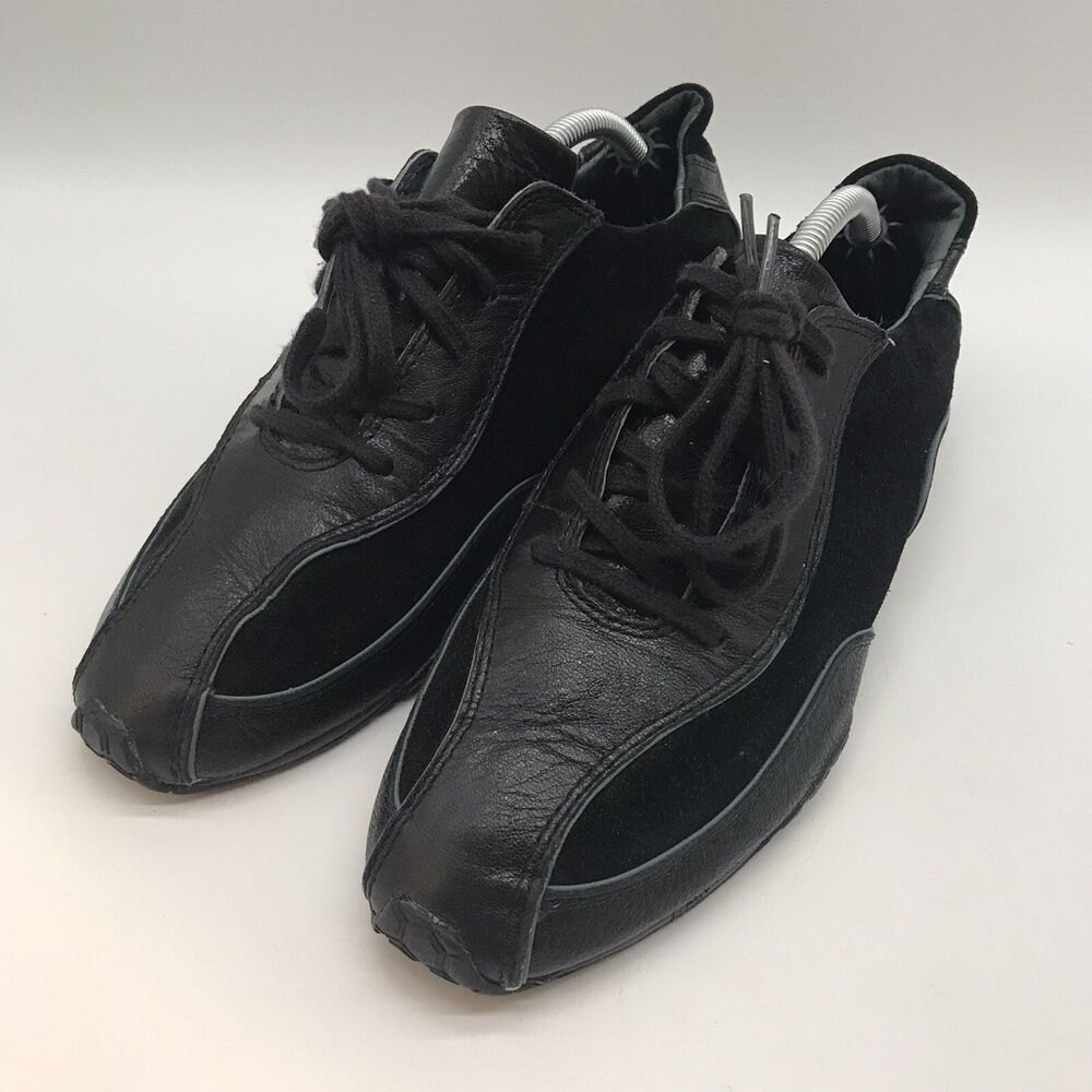 Black Women's Lace-Up Casual Sneakers